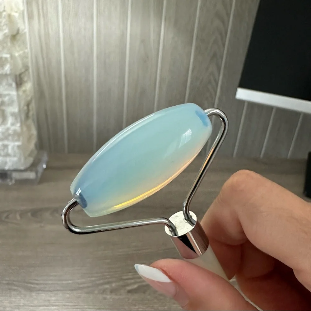 Anthropologie Well Done Opal Crystal Facial Roller